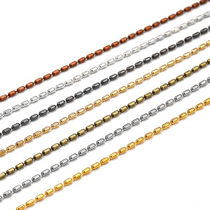 Chaîne en cuivre pour colliers, 1,5 mm, rouleau de 90 m, pour la fabrication de bijoux, finitions noir canon, or, blanc, or KKC, bronze antique, cuivre - Product Image 1