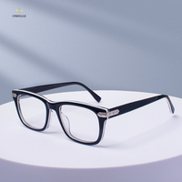 Montures de lunettes optiques rectangulaires en acétate, style œil de chat, personnalisables, tendance, pour adultes unisexes - Écologiques