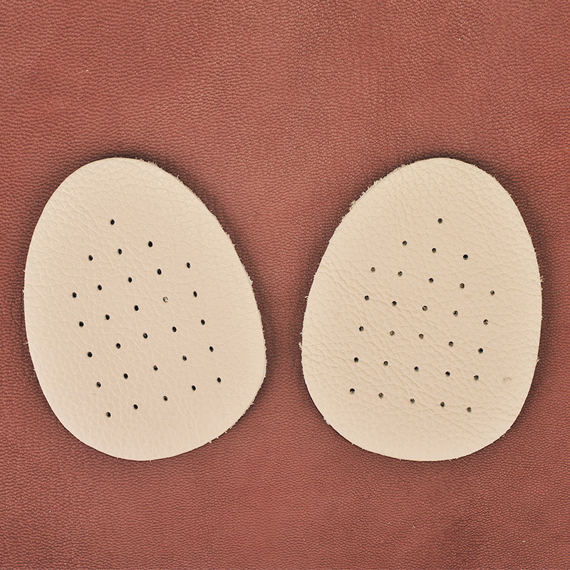 High Quality Latex Foam Anti-slip Genuine Cowhide Leather Half Forefoot Pad Insoles One Size Fits All