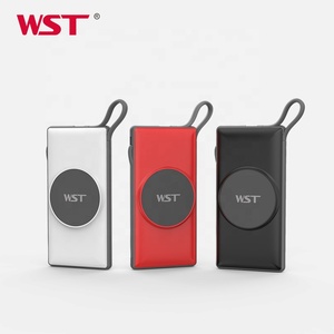 Station de recharge portable WST PD 20W 18W avec câble intégré, charge rapide sans fil, batterie externe 10000 mAh - Product Image 6