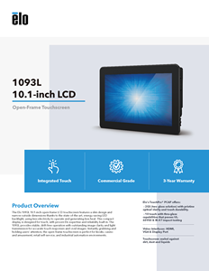 Elo Touch E321195 1093L Moniteur tactile LCD USB à cadre ouvert de 10,1 pouces, écran capacitif projeté 10+, sans bloc d'alimentation, écran tactile - Product Image 6