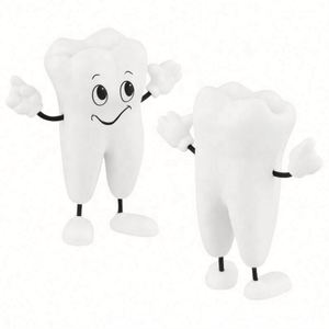 Jouets anti-stress en mousse PU personnalisés avec logo, cadeaux promotionnels en gros, balles anti-stress en forme de dent - Product Image 1
