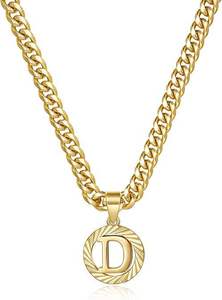 Collar con Letra Dorada Hueca de 26 Letras, Collar Simple para Clavícula para Mujeres y Hombres, Cadena Cubana, Joyería para Regalo de Navidad - Product Image 4