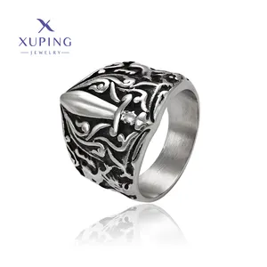 15515 xuping gioielli moda stile rurale elegante anello croce da uomo anelli in acciaio inossidabile per uomo