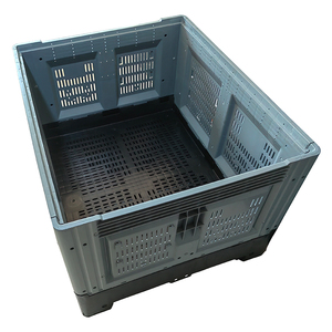 Boîte de palette pliable en <span class=keywords><strong>plastique</strong></span> ventilé empilable 1200x1000x810, grands Lots de conteneurs de stockage en <span class=keywords><strong>plastique</strong></span> industriel - Product Image 2