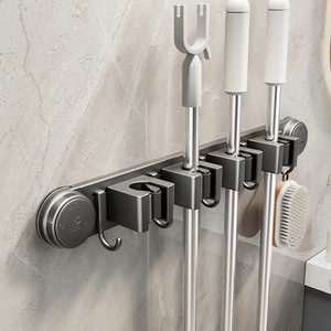 Shu Zheng <b>Mop</b> Clip Wall Mounted Rectangular Durable For Bathroom <b>Cleaning</b> Tools - Product Image 2