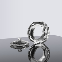 Vente flash - Boîte à bijoux en verre transparent cristallin - Organisateur de bijoux - Cadeau pour la décoration de la maison