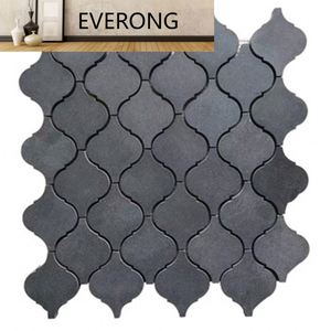 Dark <span class=keywords><strong>grey</strong></span> Mài <span class=keywords><strong>andesite</strong></span> tường trang trí đá Bazan núi lửa khảm gạch - Product Image 6