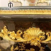 Décoration de villa de luxe, table à manger sur mesure en bois massif, mobilier royal, ensemble de table à manger ronde