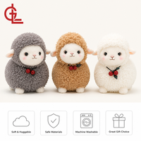 Pluche schaap knuffeldier zacht krullend wollen lammetje schattig kindercadeau 20/30/40cm groothandel OEM op maat