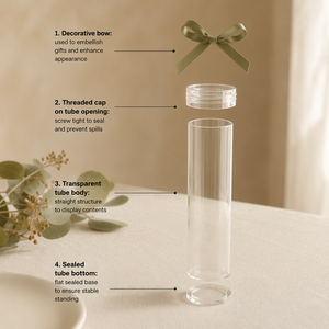 Cilindro de Embalaje de Regalo de Tubo Redondo de Acrílico Transparente con Diámetro y Longitud Personalizados - Product Image 6