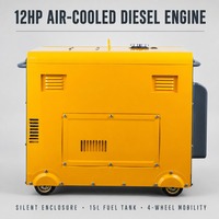 Groupe électrogène diesel insonorisé VISION 5KW 5000W triphasé, alimentation portable, faible bruit, générateur de secours, démarrage électrique, 50/60Hz ATS