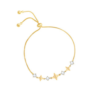 Star Crystal <b>Bracelet</b> Copper Alloy <b>Adjustable</b> Chain Everyday Wear - Product Image 4