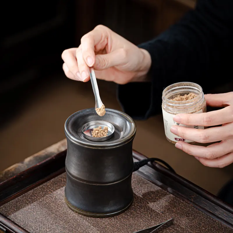 Điện hương Burner với bộ đếm thời gian, hương bột gốm tinh dầu Lư hương không khí sạch hương liệu điện cơ sở