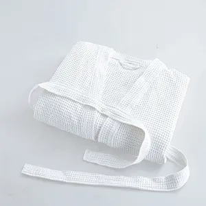 SUAVE, ABSORBENTE LIGERO 100% ALGODÓN BATA DE GOFRES PARA HOTEL & RESORT