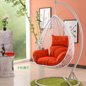 Commercio all'ingrosso a buon mercato giardino rotondo a forma di vimini <span class=keywords><strong>usato</strong></span> per bambini prezzo legno cuscini portatili rotondi cesto sedia - Product Image 3