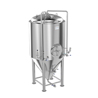 Cuve de Fermentation Conique 500L pour Brassage de Bière en Acier Inoxydable 304 Qualité Alimentaire avec Couche d'Isolation à Manchon Alvéolé en Promotion