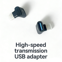 Adaptor OTG 2-in-1 USB-C 10Gbps dari Aluminium Alloy, Konverter USB-C Male/Female untuk Laptop & Ponsel, Transfer Data Kecepatan Tinggi