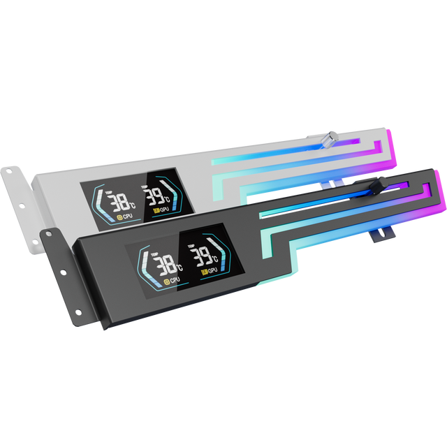 Factory Wholesale Gamer-X Gaming PC Accessories Vertical GPU Stand ARGB Graphics Card Support Temperature Display GPU Stock