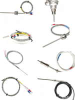 Probe Kontrol Suhu Presisi Tinggi Tipe Sekrup M6 K J E Termokopel Permukaan Ujung Kabel Penginderaan 1-5M Bahan Stainless Steel