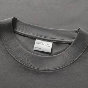 Camiseta de Verano Personalizada para Hombre, de Algodón Grueso de 300 g/m², Hombros Caídos, Color Sólido, Manga Corta, Venta al Por Mayor - Product Image 3