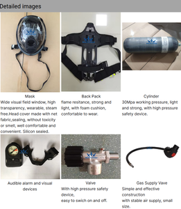 Appareil respiratoire autonome (ARA) MATCHAU SCBA 6L en acier pour la lutte contre les incendies, combinaison de pompier, cylindre en fibre de carbone <span class=keywords><strong>Scott</strong></span> 6.8L - Product Image 6