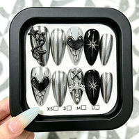 Ongles en gel acrylique souples en gros OEM/ODM, faux ongles à presser, design personnalisé, emballage de luxe de haute qualité pour ongles à presser