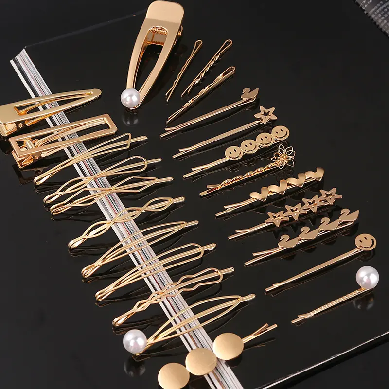 LRTOU accessori per capelli da donna personalizzati all'ingrosso forcine per capelli forcine per capelli in metallo placcato oro Bobby Pin per ragazze