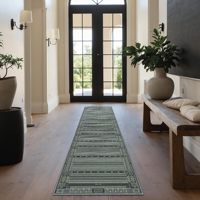 Runner Rug for Hallways Machine Washable, Non Slip Boho Vintage Lightweight Washable Runners, Thin Floor Rugs for Room Corridor