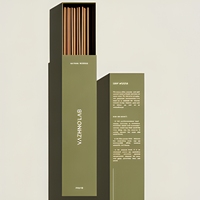 Boîte à tiroir vide en carton gris recyclable avec logo personnalisé, pour bâtonnets d'encens, aromathérapie, emballage cadeau multi-packs