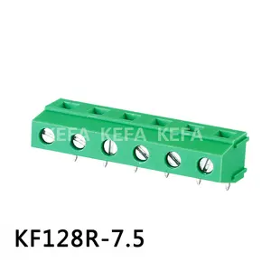 KEFA KF128R-7.5/7.62 300V 10A 블록 터미널 블록/커넥터용 플라스틱 전기 블록 터미널 및 나사