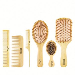Set de Cepillos de Madera para Desenredar el Cabello, para Cabello Seco, Rizado, Grueso, Fino y Liso, Regalos Promocionales - Product Image 1