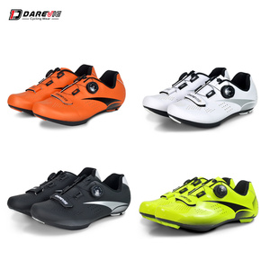 Darevie Mountain Mtb White Road Bike Shoes <span class=keywords><strong>uomo</strong></span> <span class=keywords><strong>scarpe</strong></span> da bici da strada giallo arancio nero - Product Image 2