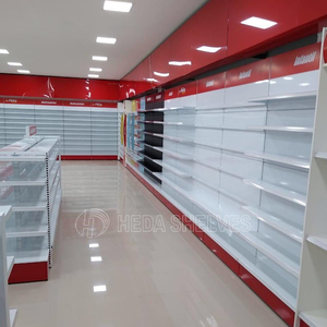 Estantes de exhibición para tienda de comestibles personalizados de fábrica, estantería de <span class=keywords><strong>metal</strong></span> de doble cara, góndola, a la venta - Product Image 4