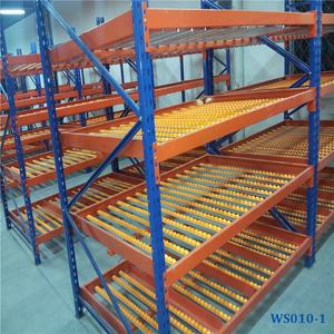 Sistema de almacenamiento FIFO de alta densidad Almacenamiento en almacén Estante de flujo de paleta de rodillos de gravedad resistente - Product Image 6