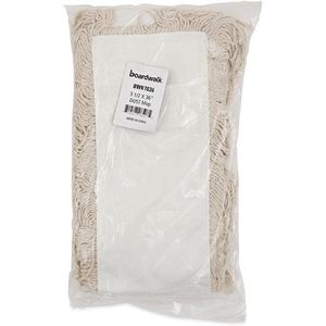 Boardwalk 36 In. X 3 In. White Cotton Dust <b>Mop</b> Head with 360 Degree Rotating Plastic Basket and Rectangle Design - Product Image 4