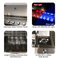 Machine professionnelle commerciale de BBQ de gril de barbecue de gaz d'acier inoxydable pour la cuisine de barbecue