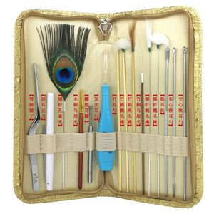 Ear Cleaning <b>Tool</b> Set Professional Bamboo Goose Feather Stick Ear Pick Kit For Home Use - Product Image 1