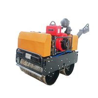 Rouleau compresseur vibrant à double tambour, autopropulsé, à entraînement hydraulique, haute efficacité, modèle 2024, très demandé, pour travaux routiers