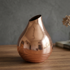 <b>Copper</b> Plated Iron <b>Vase</b> - Product Image 2