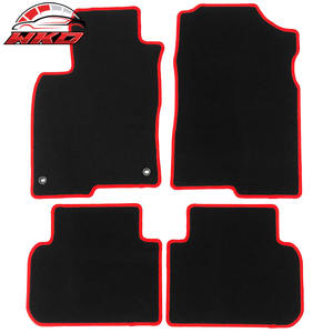 Alfombrillas para Honda Civic 22-26 / Para Acura Integra 23-26, Alfombras Antideslizantes de Velour Negras con Borde Rojo - Product Image 1