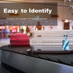 Grande étiquette personnalisée en cuir PU Accessoires de voyage pour valise croisière enfants mariage Ensemble approuvé par le Tsa - Product Image 2