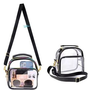 Sac fourre-tout transparent imperméable pour maquillage, écologique, pour femmes, avec fermeture à glissière, en PVC - Product Image 1