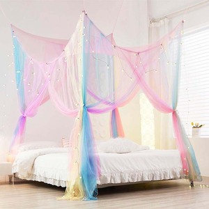 Carbitero kelambu persegi panjang 4 pintu, kelambu persegi, kanopi tempat tidur jaring nyamuk untuk anak perempuan - Product Image 3
