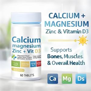 Tabletas de Calcio, <span class=keywords><strong>Magnesio</strong></span>, <span class=keywords><strong>Zinc</strong></span> + Vitamina D3, Apoyo para la Salud Ósea, la Función Muscular y el Sistema Inmunitario, 60 Tabletas por Botella - Product Image 4