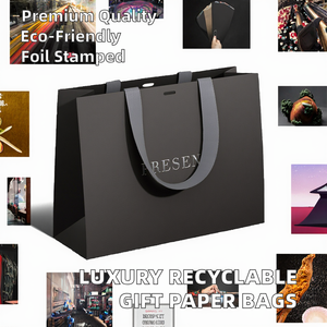 Papier d'emballage cadeau de luxe recyclable 300g/m², spécial, avec estampage à chaud, ruban personnalisé, impression offset pour vêtements - Product Image 2