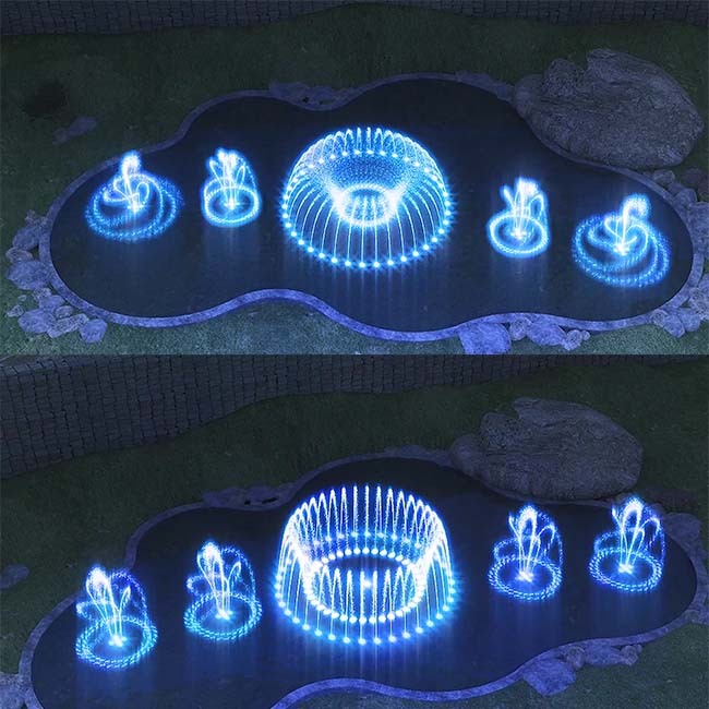 Complete Set Stainless Steel 304 DMX 512 Lights Programmable Music Dancing Water Fountain Commercial Outdoor 2-Year Warranty