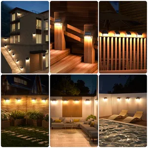 Wholesale Dusk To Dawn For Outside Deck Porch Garden Patio Hotel Wall Mounted Outdoor Fence Solar Lights Led Solar Wall Light