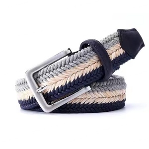 Adjustable Herringbone Woven <b>Waxed</b> Rope Straw Blend Casual <b>Canvas</b> Belt for Men and Women Waist Trimmers - Product Image 4