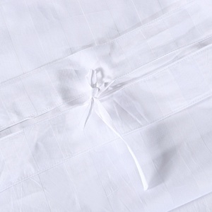 5 Sao Tùy Chỉnh Bán Buôn 100% Cotton Trắng Satin Sọc Khách Sạn Khăn Trải Giường Đôi/Đầy Đủ/Nữ Hoàng/Vua Kích Thước Bộ Đồ Giường Tấm Thiết Lập - Product Image 6